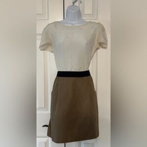 MNG Mango Silk-Feel Colorblock Dress Size 6 NWT